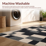 Distressed Black Checkered Farmhouse(Beige)