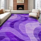 Ultra Soft Area Rug, Non Slip, Stain Resistant, Washable Area Rugs for Living Room, Bedroom, Playful Lavender Abstract Wave(Purple)