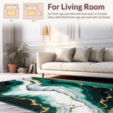 Dynamic Green Textured Composition(Green)