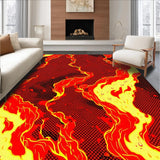 Ultra Soft Area Rug, Non Slip, Stain Resistant, Washable Area Rugs for Living Room, Bedroom, Radiant Ember Color Spectrum(Red)