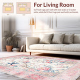 Ultra Soft Area Rug, Non Slip, Stain Resistant, Washable Area Rugs for Living Room, Bedroom, Playful Garden Party Vibe(White)
