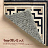 Ultra Soft Area Rug, Non Slip, Stain Resistant, Washable Area Rugs for Living Room, Bedroom, Greek Key Transitional Entryway Stain-Resistant Carpet(Beige)