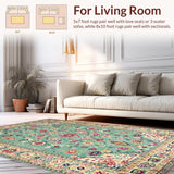 Ultra Soft Area Rug, Non Slip, Stain Resistant, Washable Area Rugs for Living Room, Bedroom, Artful Eclectic Geometric Pattern(Blue)