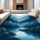 Chic Gray Tiled Motif(Blue)