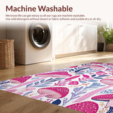 Ultra Soft Area Rug, Non Slip, Stain Resistant, Washable Area Rugs for Living Room, Bedroom, Cozy Textured Modern Aesthetics(White)