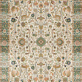 Ultra Soft Area Rug, Non Slip, Stain Resistant, Washable Area Rugs for Living Room, Bedroom, Chic Earthy Toned Botanical Motif(Beige)