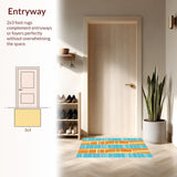Ultra Soft Area Rug, Non Slip, Stain Resistant, Washable Area Rugs for Living Room, Bedroom, Soft Hypebeast Ocean Vibe(Orange)