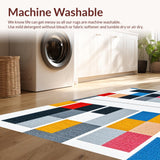 Ultra Soft Area Rug, Non Slip, Stain Resistant, Washable Area Rugs for Living Room, Bedroom, Playful Gray Abstract Pattern(Gray)
