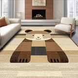 Ultra Soft Area Rug, Non Slip, Stain Resistant, Washable Area Rugs for Living Room, Bedroom, Trendy Fuzzy Animal Print(Beige)