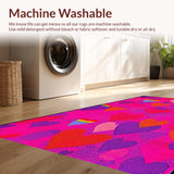 Ultra Soft Area Rug, Non Slip, Stain Resistant, Washable Area Rugs for Living Room, Bedroom, Eye-Catching Vibrant Quote Decor(Purple)