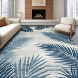 Ultra Soft Area Rug, Non Slip, Stain Resistant, Washable Area Rugs for Living Room, Bedroom, Rustic Blue Toned Botanical Charm(Blue)