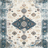 Cozy Cream and Blue Abstract Elements(Beige)