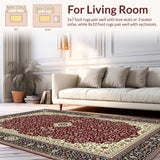 Elegant Bordeaux Medallion Design(Red)