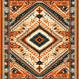 Ultra Soft Area Rug, Non Slip, Stain Resistant, Washable Area Rugs for Living Room, Bedroom, Elegant Organic Shape Motif(Orange)