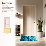 Contemporary Flowing Wave Art(Blue)