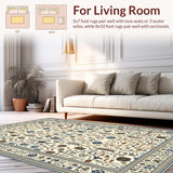 Ultra Soft Area Rug, Non Slip, Stain Resistant, Washable Area Rugs for Living Room, Bedroom, Transitional Cozy Animal Patterns(Beige)