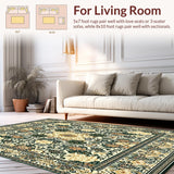 Geometric Floral Area for Wooden Stairs(Beige)