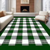 Artful Green and White Tartan Style(Black)