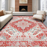 Artistic Distressed Patterned Weave(Red)