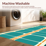 Teal Orange Artistic Stripes(Green)