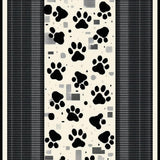 Ultra Soft Area Rug, Non Slip, Stain Resistant, Washable Area Rugs for Living Room, Bedroom, Artistic Abstract Cat Paw Arrangement(Black)