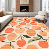 Ultra Soft Area Rug, Non Slip, Stain Resistant, Washable Area Rugs for Living Room, Bedroom, Radiant Cozy Decorative Touch(Orange)