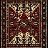 Ultra Soft Area Rug, Non Slip, Stain Resistant, Washable Area Rugs for Living Room, Bedroom, Forest Lodge Pet-Friendly Entryway Rug Elk Design(Red)