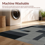 Ultra Soft Area Rug, Non Slip, Stain Resistant, Washable Area Rugs for Living Room, Bedroom, Trendy Modernist Trellis Visual(Gray)