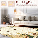 Beige Camper Journey with Vintage Map Elements and Woodland Creature Accents(Beige)