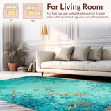 Dynamic Colorful Leafy Art Arrangement(Blue)