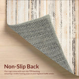 Neutral Area with Faded Chevron and Striped Distressed(Beige)