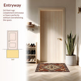 Ultra Soft Area Rug, Non Slip, Stain Resistant, Washable Area Rugs for Living Room, Bedroom, Rustic Texas Star Entryway Non-Slip Washable Carpet(Brown)