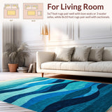 Contemporary Flowing Wave Art(Blue)