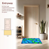 Cute Frog Graphic Decor Style(Blue)