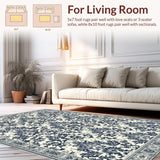Ultra Soft Area Rug, Non Slip, Stain Resistant, Washable Area Rugs for Living Room, Bedroom, Stain-Resistant Gray Area Rug for Pet-Friendly Kitchen(White)