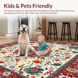 Stain Proof Area with Floral Motifs(White)