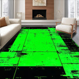 Contemporary Green Black Checkerboard Motif(Green)