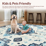 Elegant Ivory Blue Abstract Design(Beige)