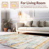 Ultra Soft Area Rug, Non Slip, Stain Resistant, Washable Area Rugs for Living Room, Bedroom, Whimsical Creamy Contemporary Style(Gold)