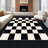 Contemporary Black and Ivory Checkerboard(Black)