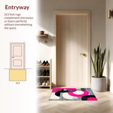 Bold Retro Circular Geometry Palette(Pink)