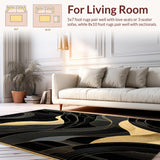 Elegant Abstract Marble Inspired Motif(Black)