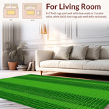 Ultra Soft Area Rug, Non Slip, Stain Resistant, Washable Area Rugs for Living Room, Bedroom, Unique Animal Imprint Soft Touch(Green)