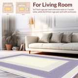 Elegant Lavender Geometric Fusion(Ivory)