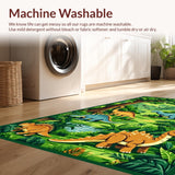 Dinosaur Themed Vibrant Safari Landscape(Green)