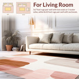 Blush and Taupe Modern Abstract With Irregular Brushstroke Motifs(Beige)