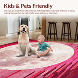 Ultra Soft Area Rug, Non Slip, Stain Resistant, Washable Area Rugs for Living Room, Bedroom, Celestial Gradient Harmony Design(Purple)