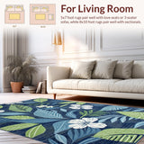 Bright Tropical Leaf Composition(Blue)