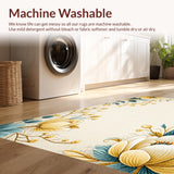 Modern Cream Floral Non Shedding(Beige)