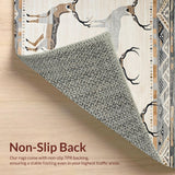 Ultra Soft Area Rug, Non Slip, Stain Resistant, Washable Area Rugs for Living Room, Bedroom, Naturalistic Earthy Animal Motif(Beige)